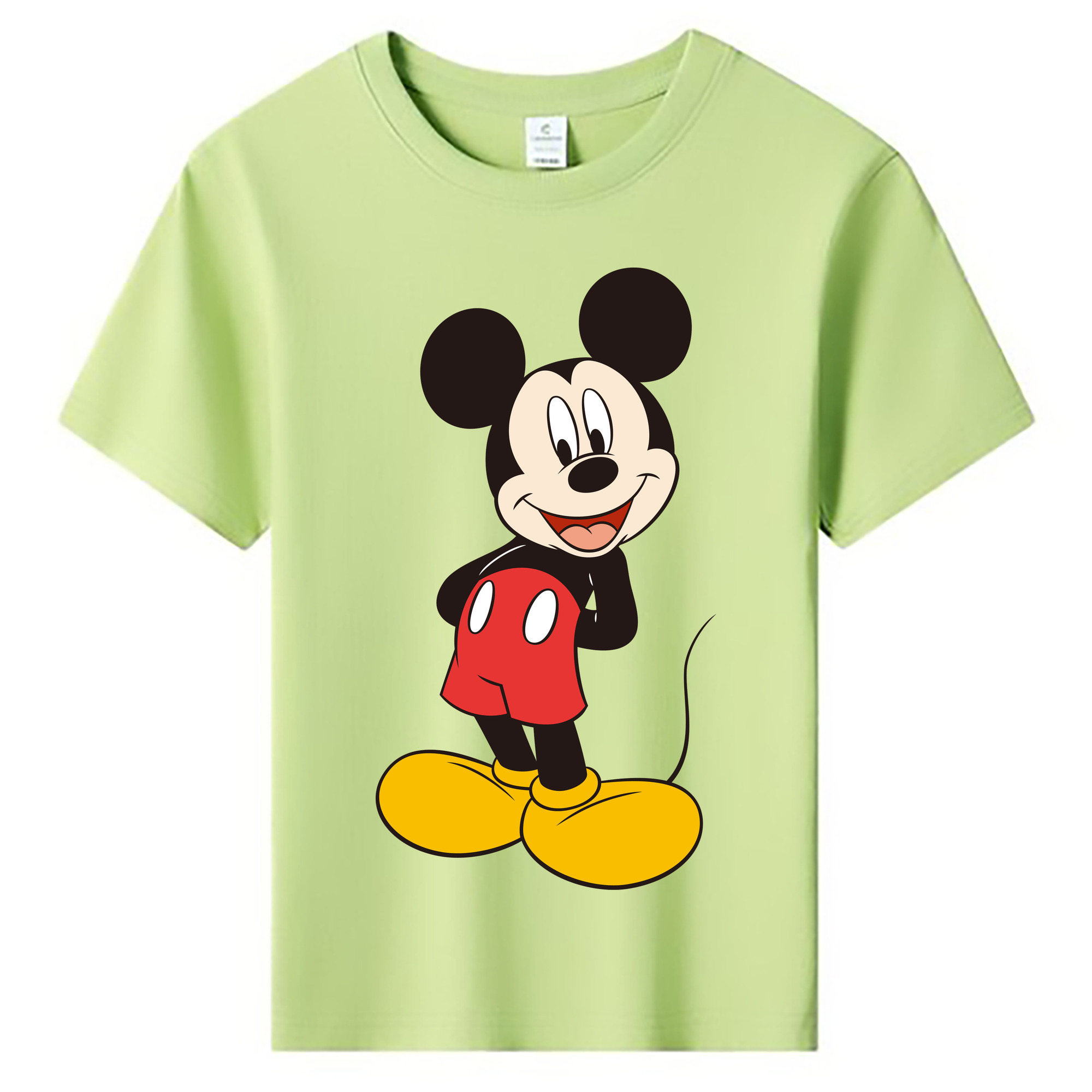 ミッキーマウス Mickey Mouse 綿100％キッズTシャツ（フロントプリント）